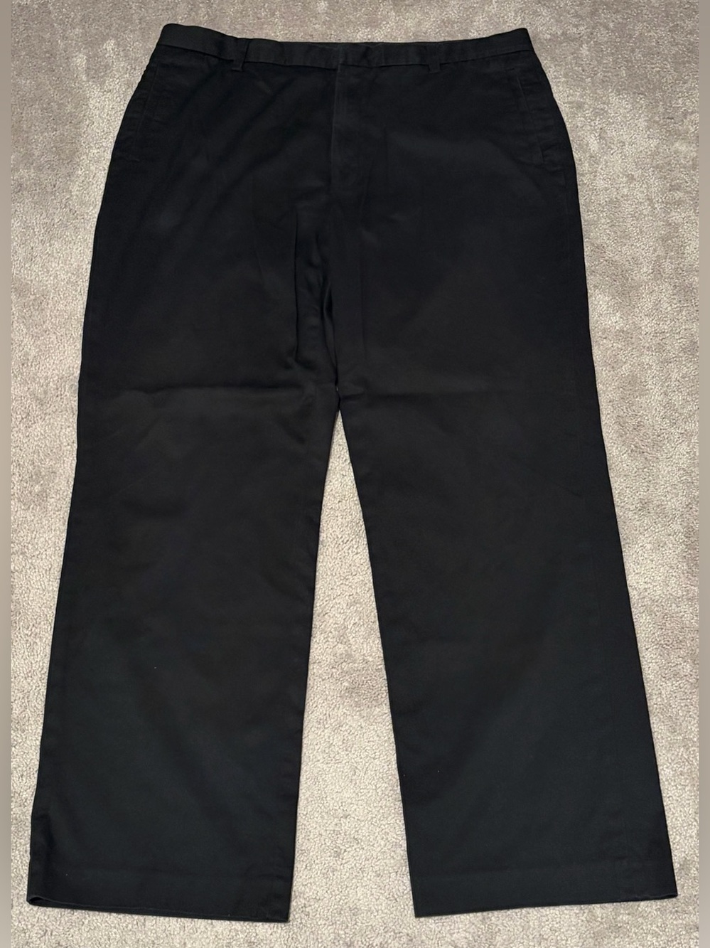 Calvin Klein Men’s Black Straight Leg Chino Pants Size 38x32 Slash Pockets